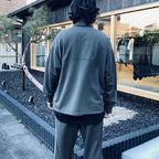 PE JERSEY COLLARED ZIP UP #CHARCOAL [CES29CS19]