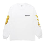 水洗重磅圓領長袖T卹（3型）#白色 [25SS-WMT-LT03]