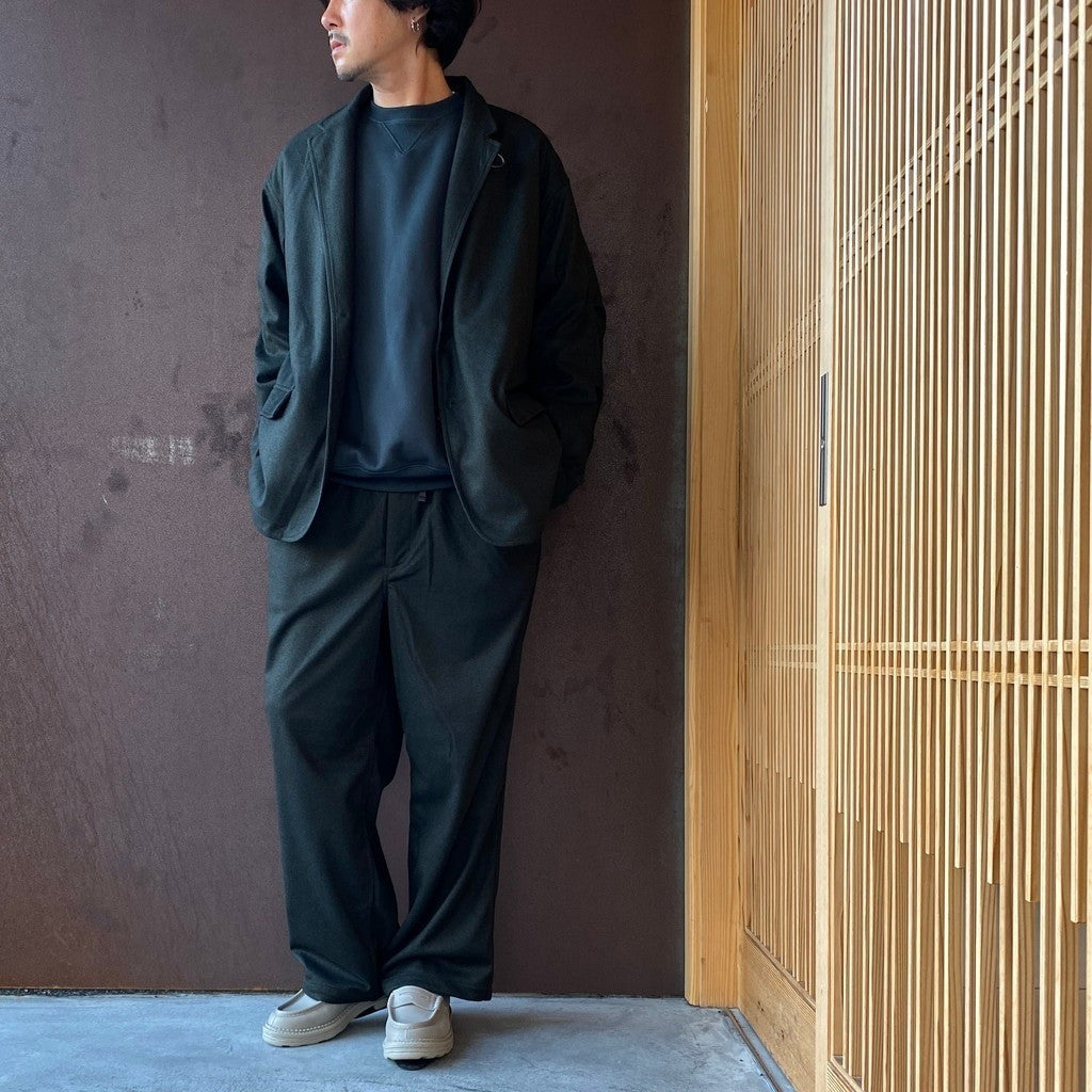 TECH LOOSE 2B JACKET FLANNEL & TECH EASY TROUSERS FLANNEL #D.OLIVE [BJ-32026W / BP-39026W]