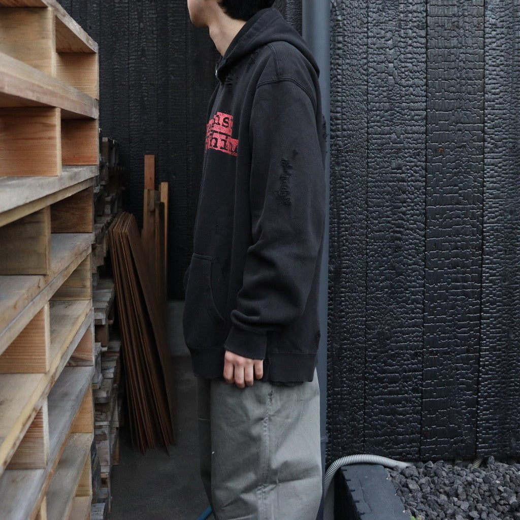 WORN-OUT 「RAGE AGAINST MACHINE」 HOODY #BLACK [tl24f040]