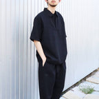 Tranquil S/S Zip Polo Shirt #K / ブラック [NT22660]