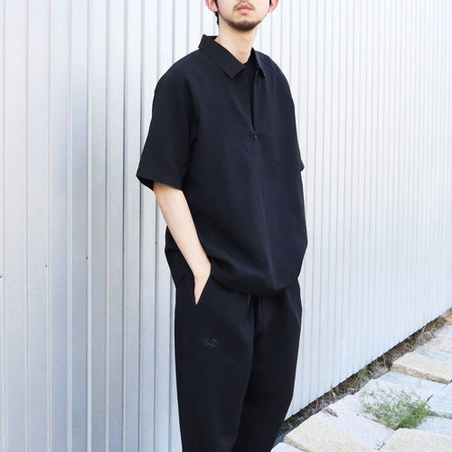 Tranquil S/S Zip Polo Shirt #K / ブラック [NT22660]
