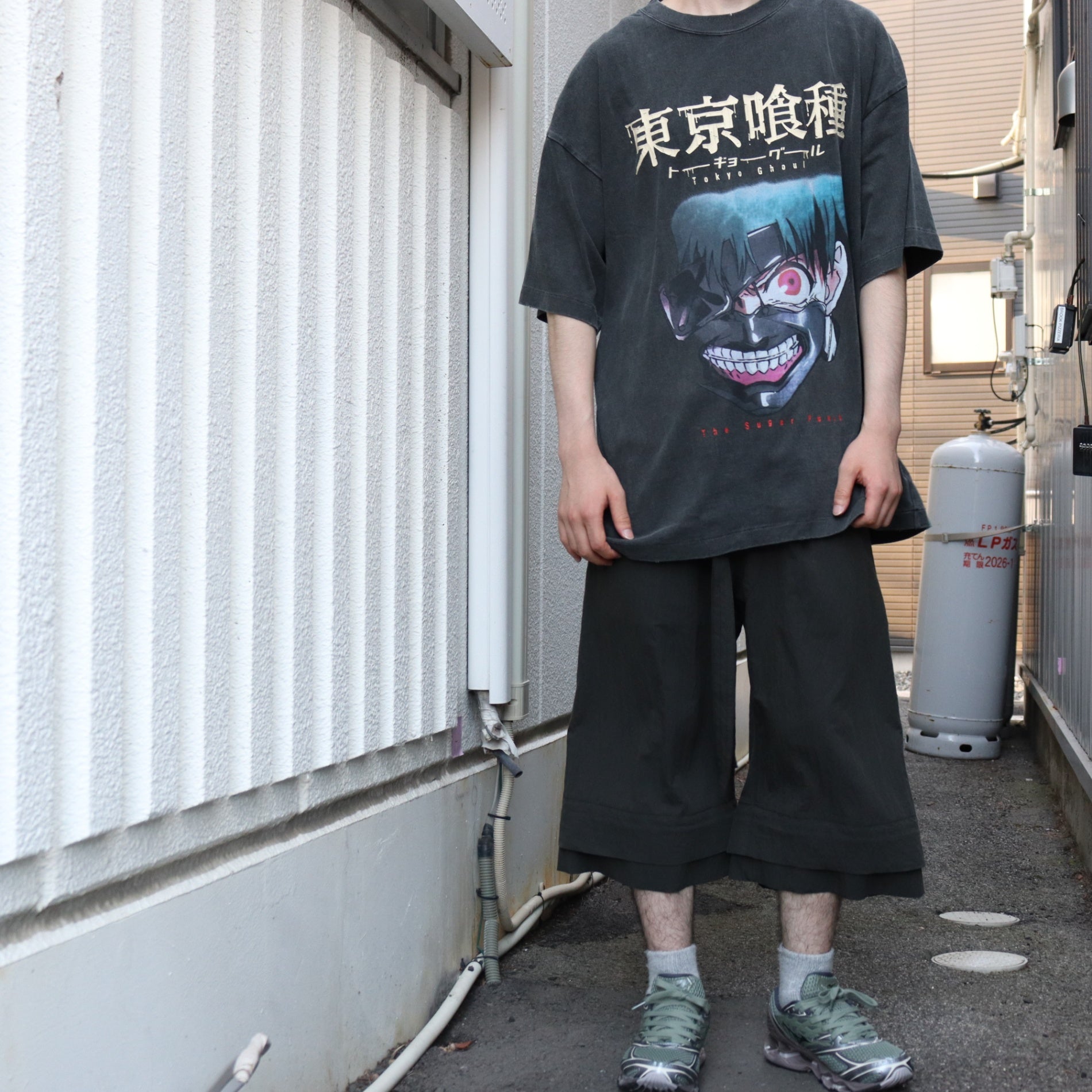 東京喰種 | 短袖T卹（金木研面具）#黑色 [TTGM25SM001]