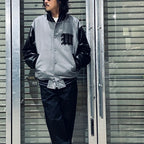 LEATHER VARSITY JACKET -B- (TYPE-2) #GRAY [24FW-WMO-BL16]