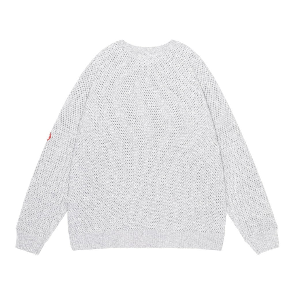 DIAGONAL CROSS KNIT #GREY [CES30KN02]