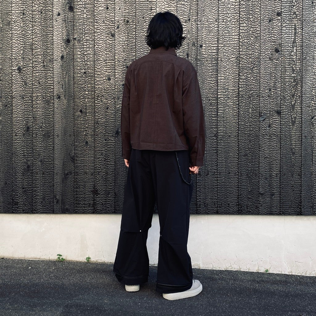 WX-P1 Zip-Extentsion Wide Trousers #Black [GOOPI-26SS-MAY-01]