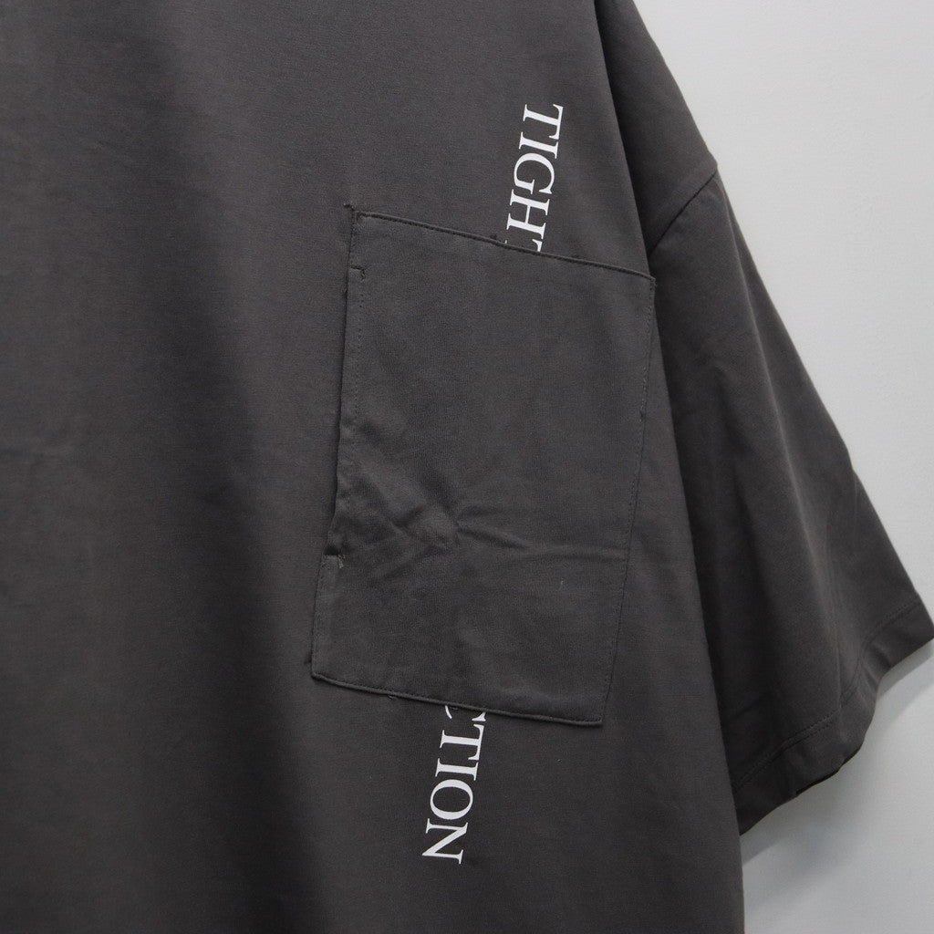 STRAIGHT UP S/S T-SHIRT #Charcoal [SS26-T04]