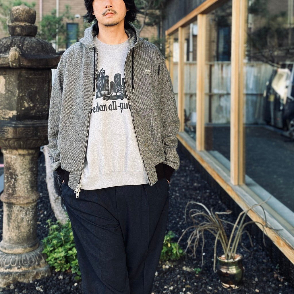 Tweed Hooded Active Jacket #Grey [SD26F-JK02]