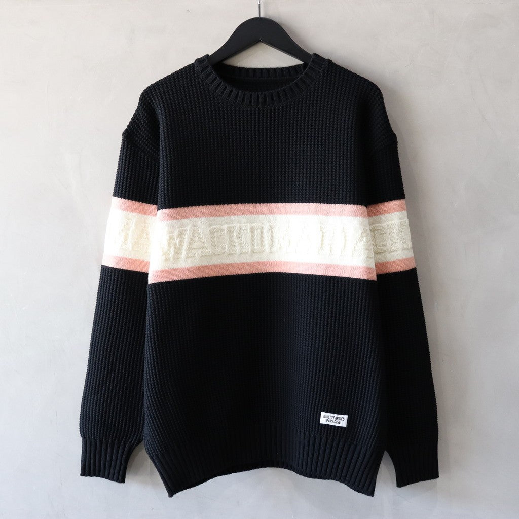 LOGO CREW NECK SWEATER #BLACK [24FW-WMK-KN05]