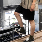 DOUBLE PLEATED CHINO SHORT TROUSERS #BLACK [24SS-WMP-PT12]