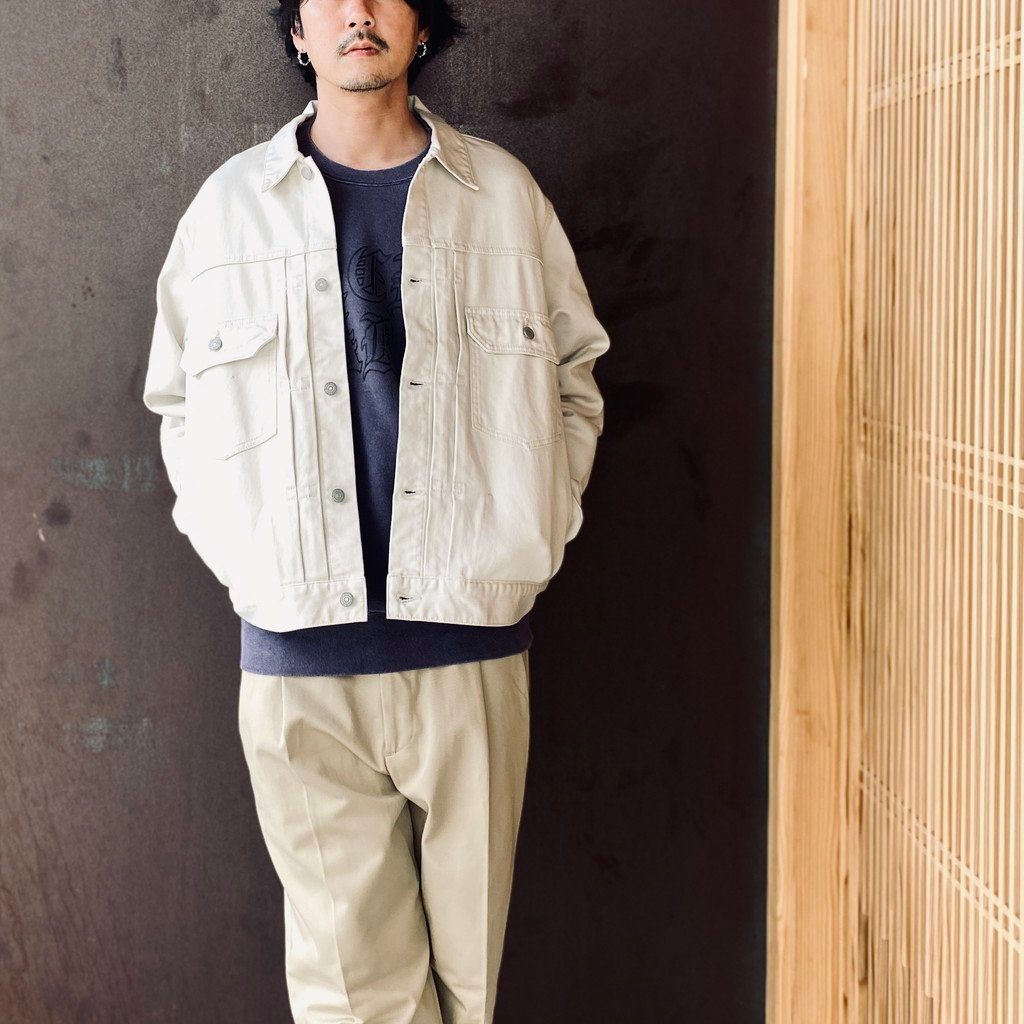 TRUCKER JACKET #IVORY [26FWE-WMO-BL05]