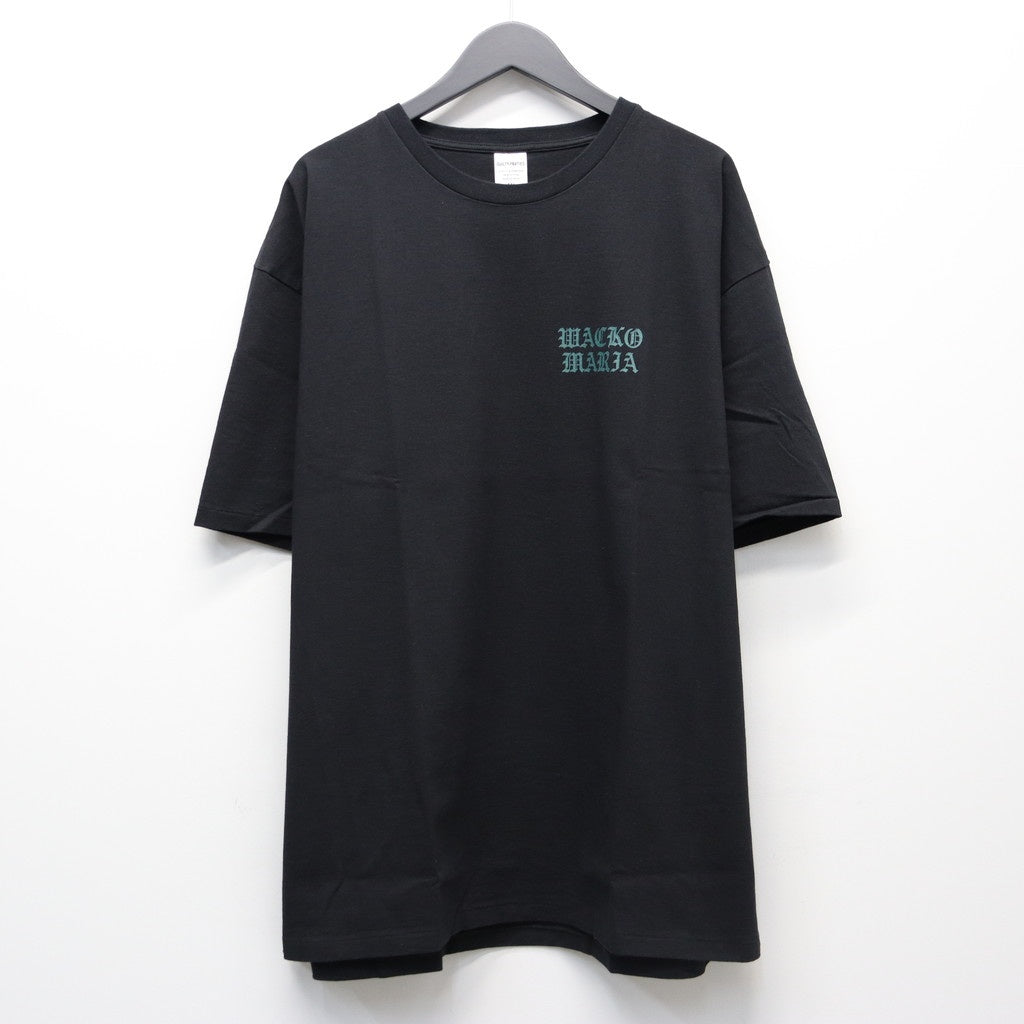 WASHED HEAVY WEIGHT CREW NECK T-SHIRT ( TYPE-2 ) #BLACK/GREEN [26SSE-WMT-WT02]