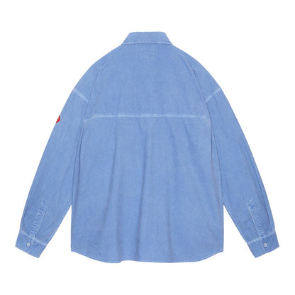 套染繩索設計大襯衫 #藍色 [CES25SH03]