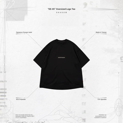 "DE-05" Oversized Logo Tee #SHADOW [GOOPI-24SS-AUG-03]