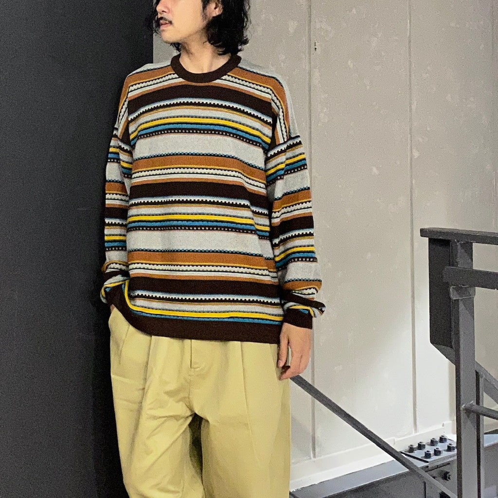 90's BORDER KNIT #GRAY [K2465201]