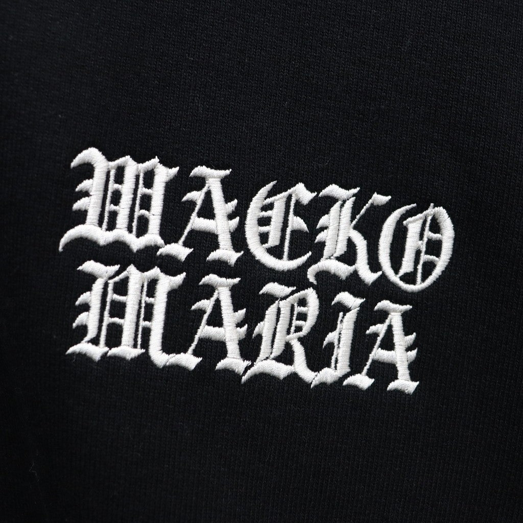 HEAVY WEIGHT FULL ZIP HOODED SWEAT SHIRT ( TYPE-2 ) #BLACK [25FW-WMC-SS02]