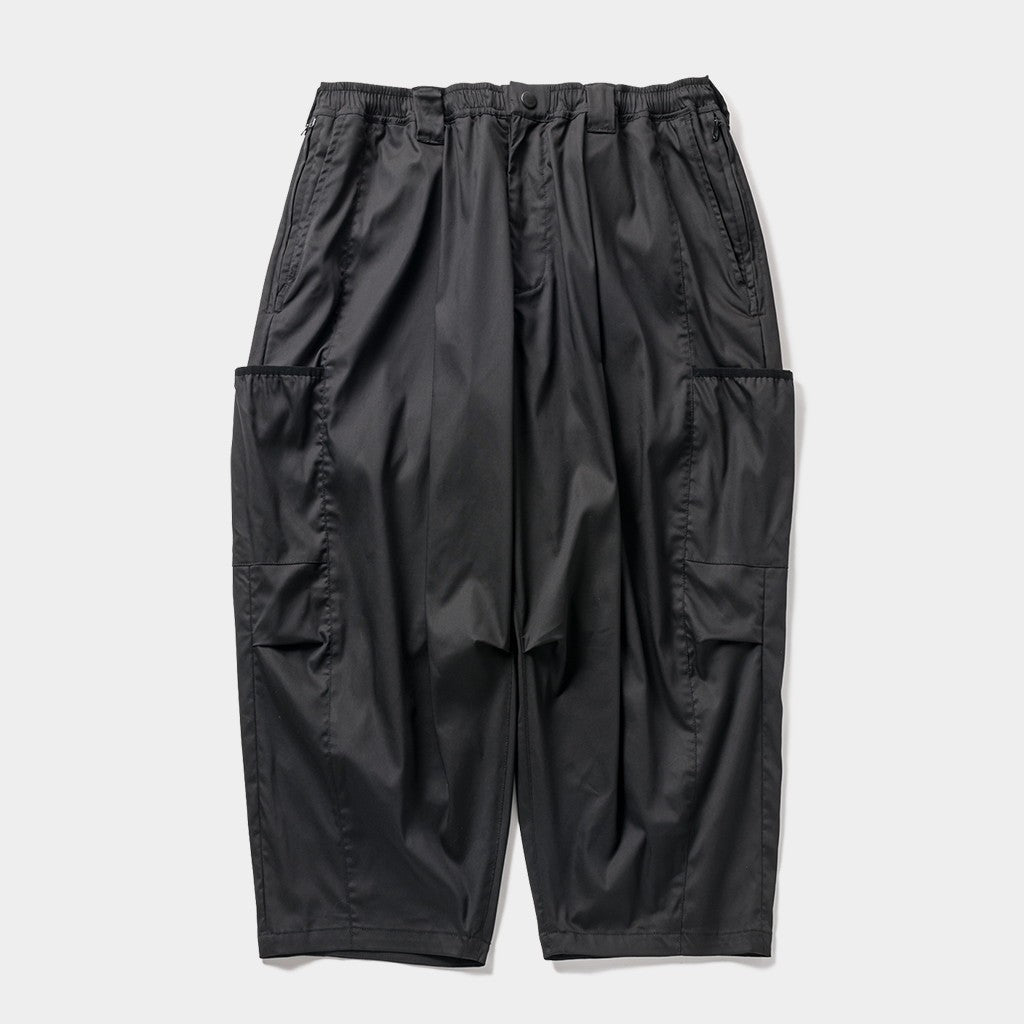 STRIPE CROPPED CARGO PANTS #Black [SU24-B07]