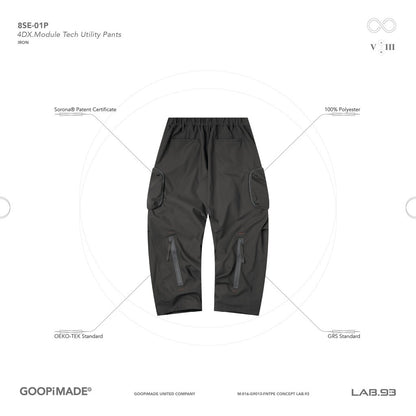 「8SE-01P」 4DX.Module Tech Utility Pants #IRON [GOOPI-24AW-OCT-03]