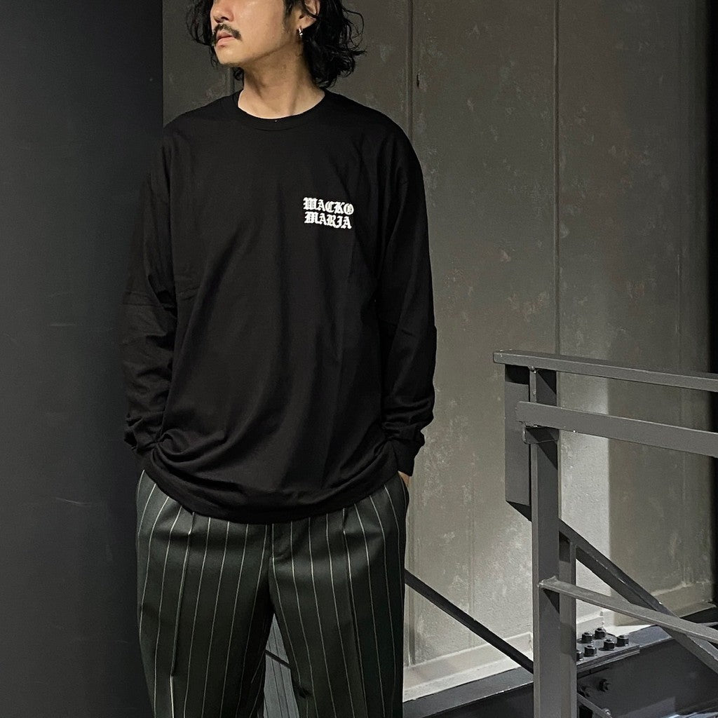 CREW NECK LONG SLEEVE T-SHIRT ( TYPE-1 ) #BLACK [24FW-WMT-LT04]