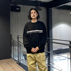 中等厚度圓領運動衫（3 型）#黑色 [24FW-WMC-SS11]