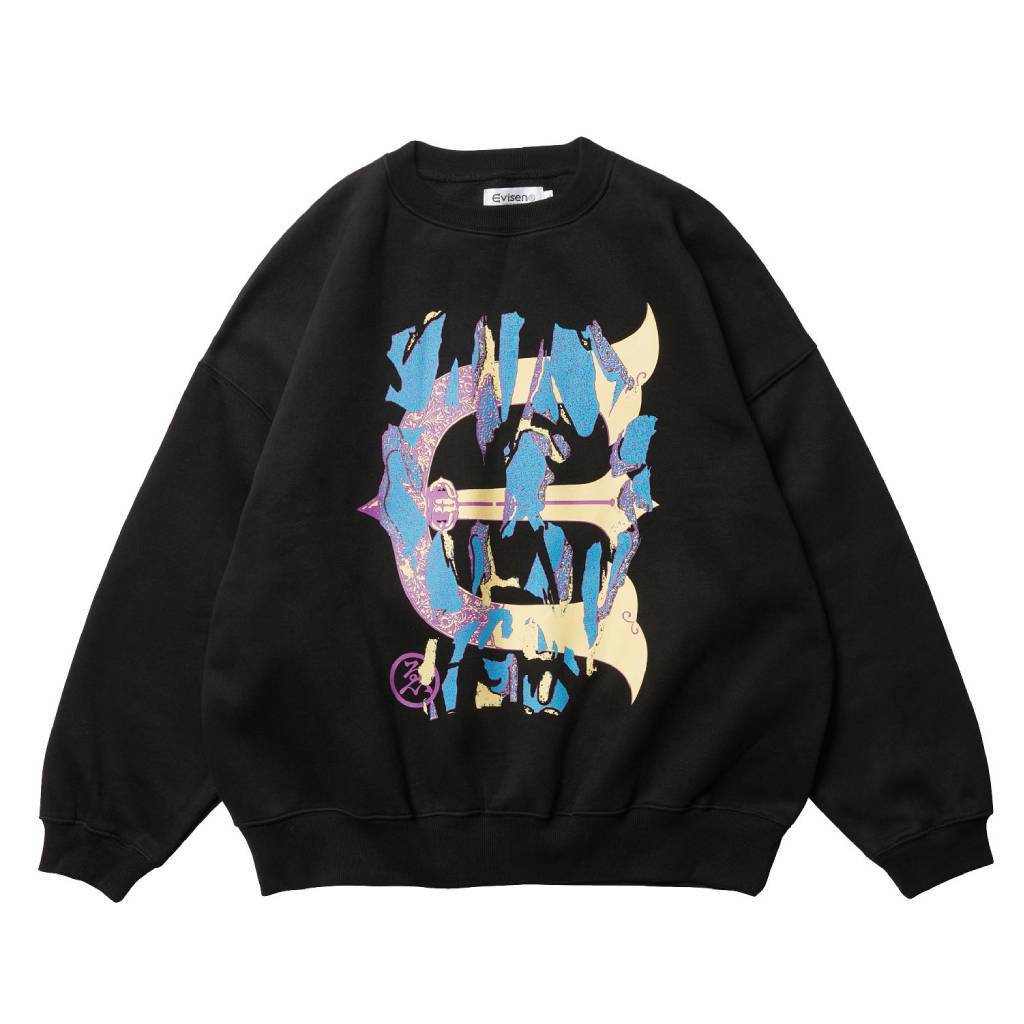 SKULL CAMO CREW SWEAT #BLACK [24FW-SW08]