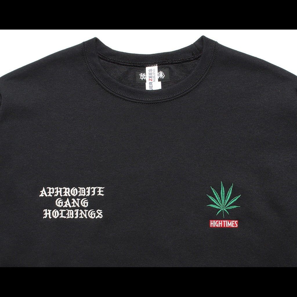 Namadama | HIGHTIMES | 圓領運動衫 #黑色 [NMD-HIGHTIMES-WM-SS01]