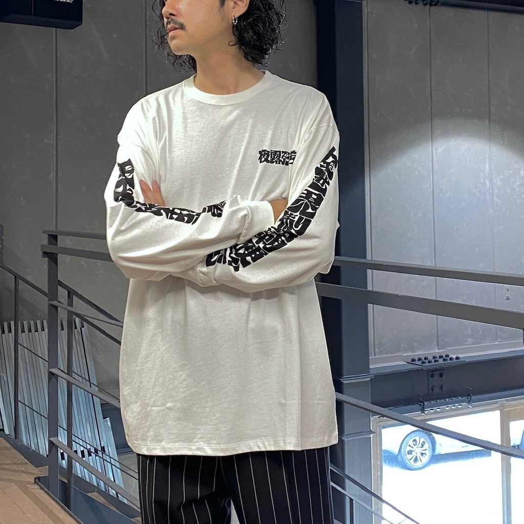 天上天下唯我独尊 L/S tee #WHITE/BLACK pt [BV-CUT2400130]