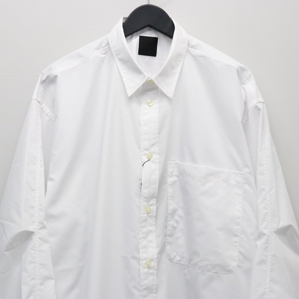 TECH REGULAR COLLAR SHIRT L/S SOLID #WHITE [BE-81026]