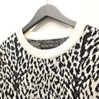 LEOPARD JACQUARD SWEATER ( TYPE-1 ) #WHITE [26SS-WMK-KN13]