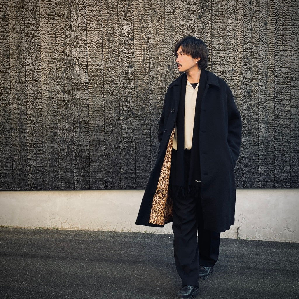 BAL COLLAR COAT ( TYPE-2 ) #BLACK [25FW-WMO-CO02] - cocorozashi