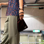 VELVET SHOULDER POUCH #BURGUNDY [24FWE-WMA-BG01]