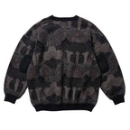 KABUTO MOHAIR CREW KNIT #Black/Grey [25FW_KN01]