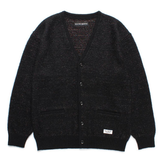 GLITTER MOHAIR CARDIGAN ( TYPE-1 ) #BLACK-RAINBOW [24FW-WMK-KN16]