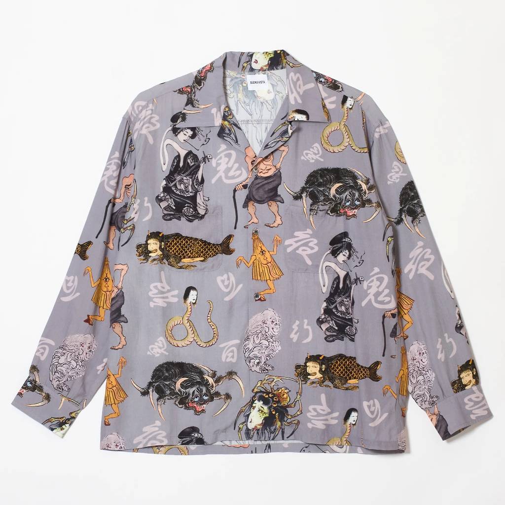 百鬼夜行 shirt L/S #Gray [BV-SH2600230]