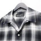 OMBRE CHECK OPEN COLLAR SHIRT S/S ( TYPE-2 ) #GRAY [26SS-WMS-OC10]