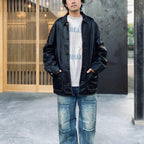 編織皮革連身工作服 #黑色 [BW252-BLC]