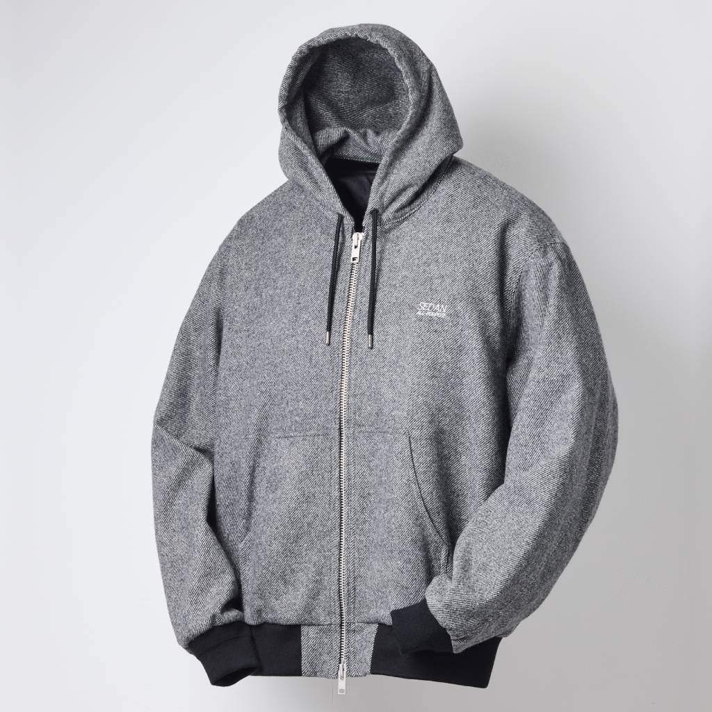 Tweed Hooded Active Jacket #Grey [SD26F-JK02]