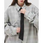 「MA-GSR」模式 Architekt GM 格紋領帶 #BK [GOOPI-24AW-SEP-02]