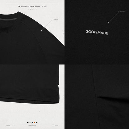 「X_Model-03」 Just A Normal L/S Tee #BLACK [GOOPI-24AW-NOV-01]