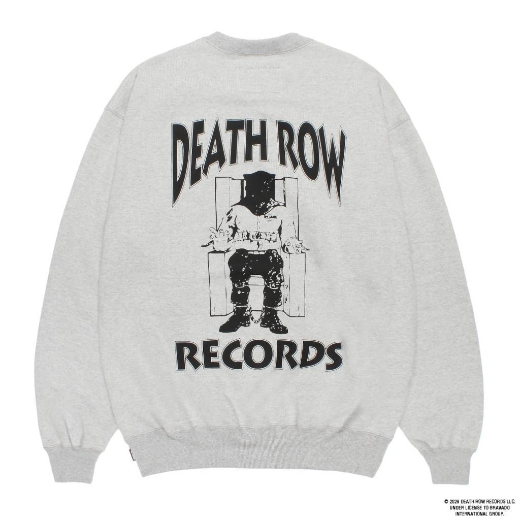 DEATH ROW RECORDS | HEAVY WEIGHT CREW NECK SWEAT SHIRT #GRAY [DEATHROW-WM-SS06]