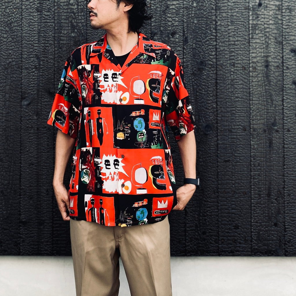 JEAN-MICHEL BASQUIAT | S/S HAWAIIAN SHIRT ( TYPE-2 ) #ONE [BASQUIAT-WM-HI26]