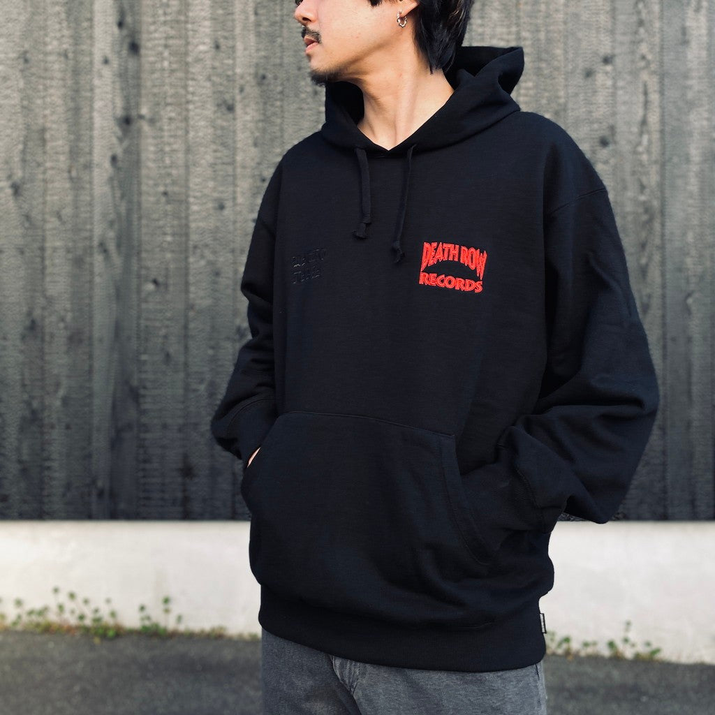 DEATH ROW RECORDS | HEAVY WEIGHT PULLOVER HOODED SWEAT SHIRT #BLACK [DEATHROW-WM-SS05]