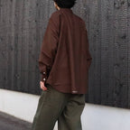 Micro Plaid Open Collar Shirt #Brown [SD26F-SH02]