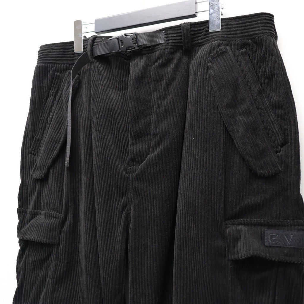 EQUALIZER CORD CARGO PANTS #Black [25FW_B03]