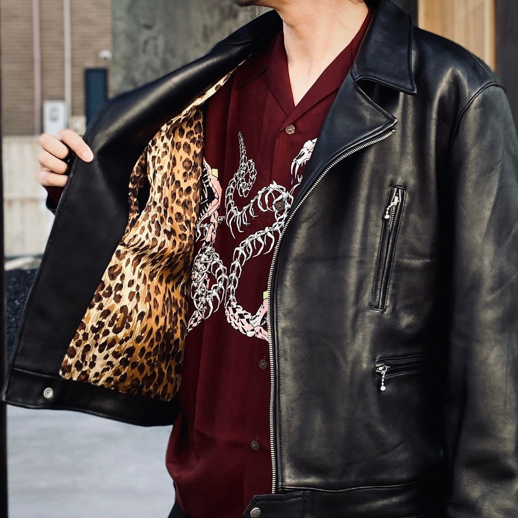 DOUBLE RIDERS LEATHER JACKET ( TYPE-2 ) #BLACK [25FW-WMO-BL03]