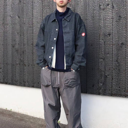 BLACK NEP DENIM TRUCKER JACKET #GREY [CES30JK18]