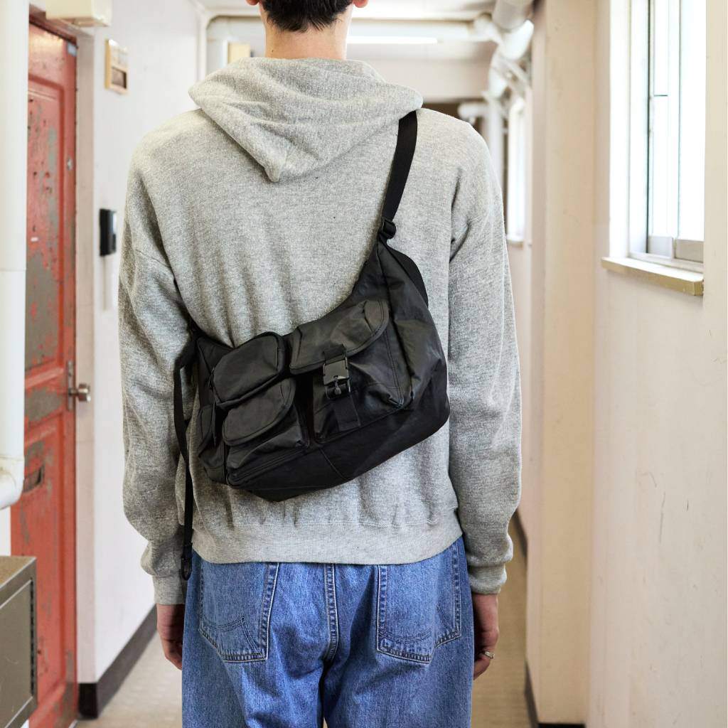 MULTI POCKETS SHOUDER BAG SMALL #BLACK 2 [BCL-85]