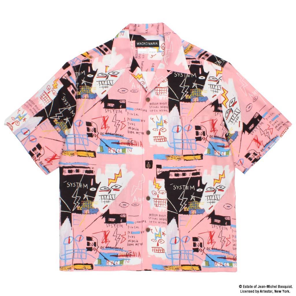 JEAN-MICHEL BASQUIAT | S/S HAWAIIAN SHIRT ( TYPE-3 ) #ONE [BASQUIAT-WM-HI27]