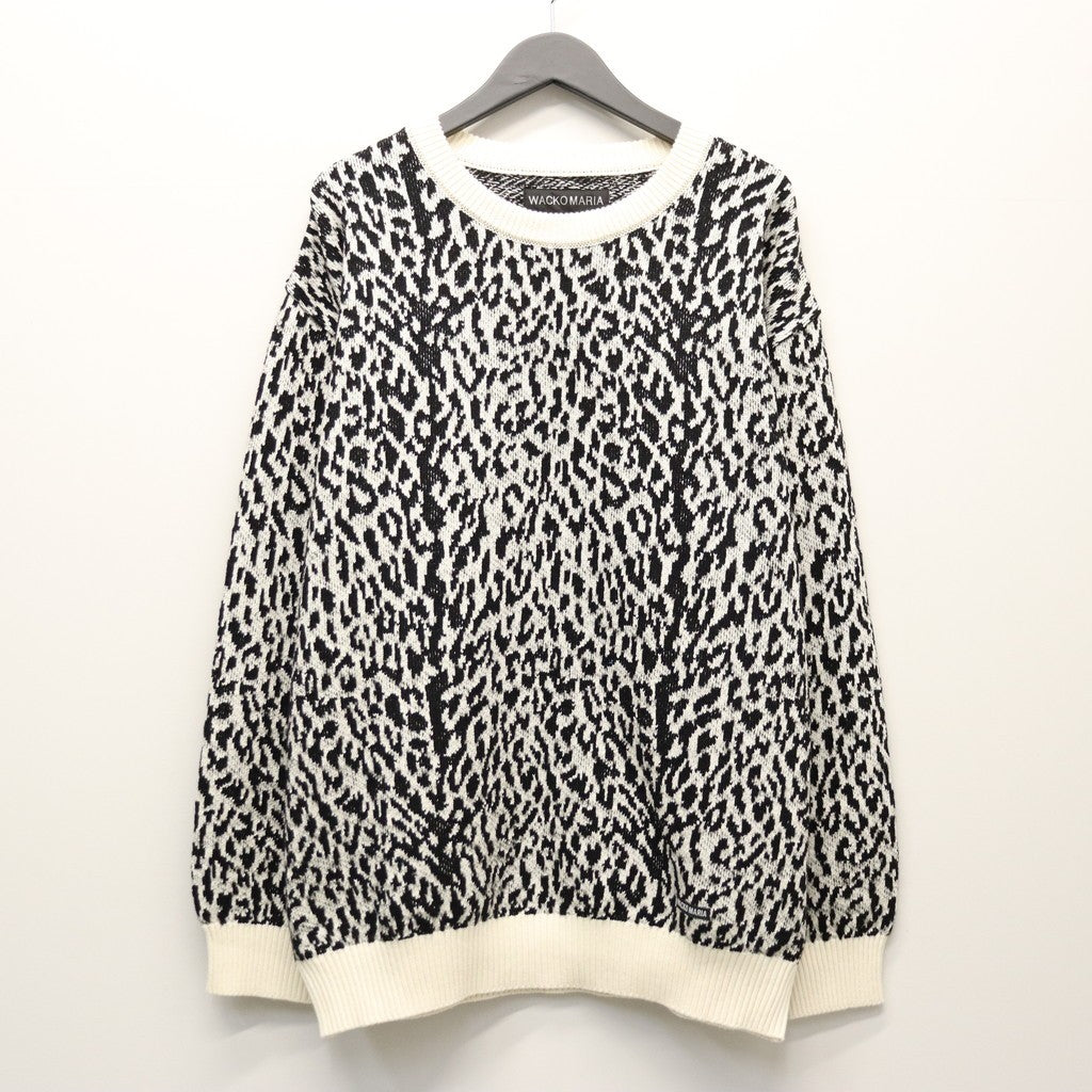 LEOPARD JACQUARD SWEATER ( TYPE-1 ) #WHITE [26SS-WMK-KN13