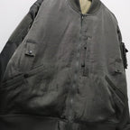TECH REVERSIBLE MA-1 DOWN JACKET #CHARCOAL x OLIVE [BW-40026W]